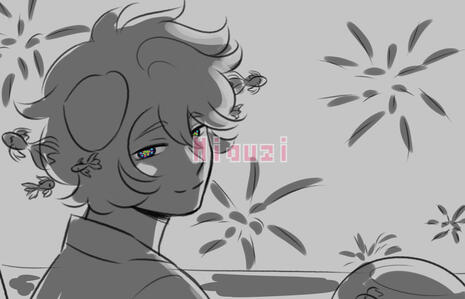 half tone . sketch bust up: $8