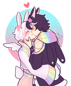 soft color . lineart halfbody x2: $57